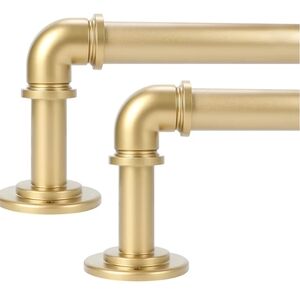 Gold Metal Curtain Rod Set